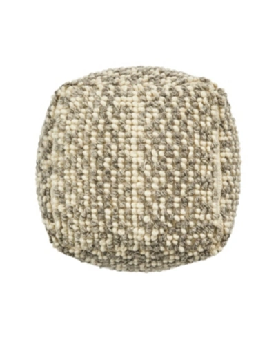 Noble House Candice Boho Ottoman Pouf In Ivory