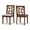 Furniture Lenoir Transitional 2 Piece Dining Chair Set With Seat In Grey