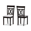 Furniture Lenoir Transitional 2 Piece Dining Chair Set With Seat In Grey