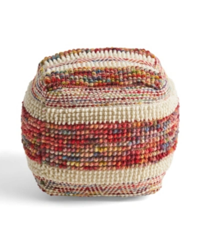 Noble House Cinnnabar Boho Ottoman Pouf In Multi