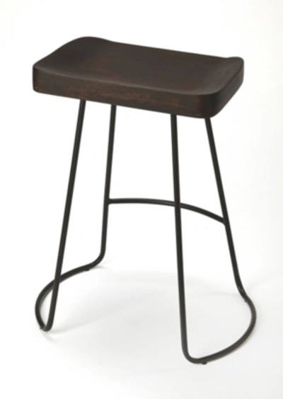 Butler Alton Backless Coffee Counter Stool In Dark Brown