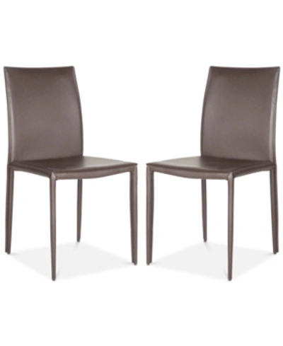 Safavieh Nolyn Set Of 2 Dining Chairs In Brown