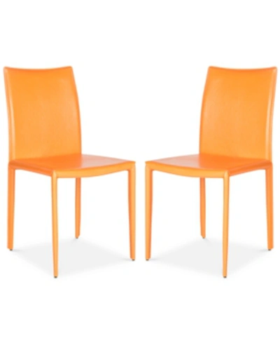 Safavieh Nolyn Set Of 2 Dining Chairs In Orange