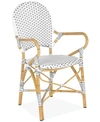 Suite Bebe Lola Indoor/outdoor Wicker Stacking Arm Chair, Set Of 2 In Grey