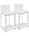 Lumisource Mara Counter Stool (set Of 2) In White