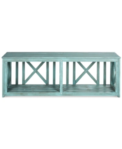 Safavieh Allder Outdoor Bench In Blue