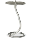 Furniture Mina Foil Petal Side Table In Silver