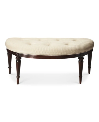 Butler Tamara Cherry Demilune Bench In Dark Brown