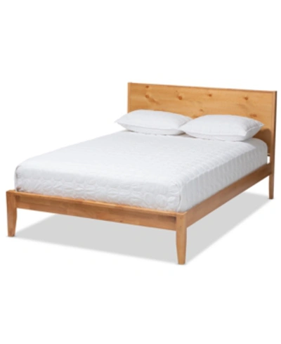 Furniture Gidie Queen Platform Bed, Quick Ship In Natural