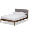 Furniture Leyton Queen Bed In Light Grey