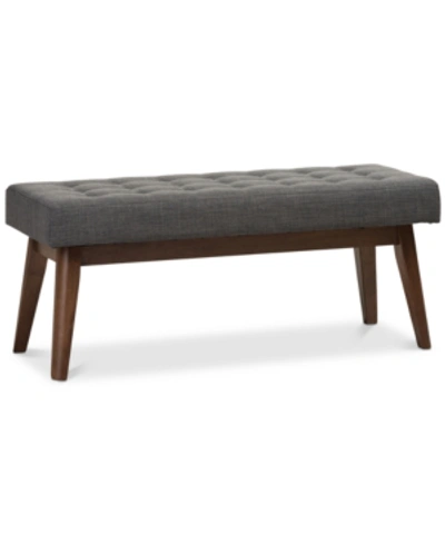 Furniture Keela Bench In Dark Grey