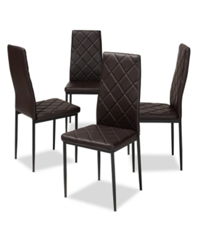 Furniture Blaise Dining Chair (set Of 4) In Dark Brown