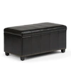 Simpli Home Closeout! Amelia Ottoman In Black