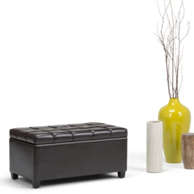 Simpli Home Closeout! Sienna Ottoman In Brown