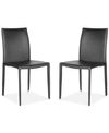 Safavieh Nolyn Set Of 2 Dining Chairs In Black Crocodile