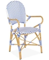 Suite Bebe Lola Indoor/outdoor Wicker Stacking Arm Chair, Set Of 2 In Blue