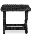 Suite Bebe Lacey Indoor/outdoor Single Wicker Bench In Black