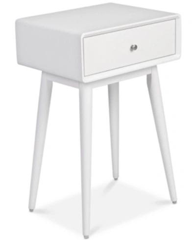 Elle Decor Rory 1-drawer Side Table, Quick Ship In White