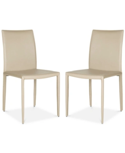 Safavieh Nolyn Set Of 2 Dining Chairs In Light Grey