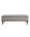 Elle Decor Collette Tufted Storage Bench In White