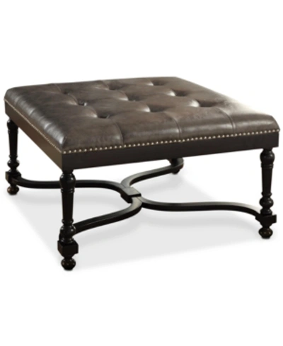 Crestview Camden Ottoman In Grey