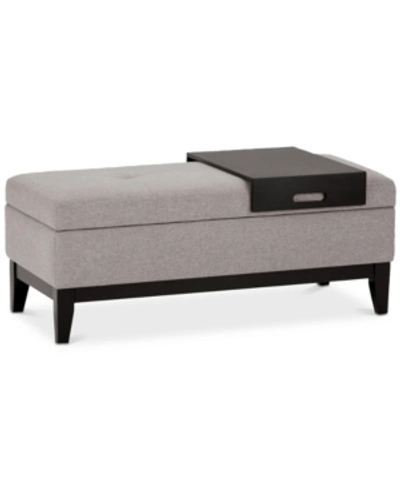 Simpli Home Closeout! Sanwin Bench In Light Grey