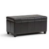 Simpli Home Closeout! Amelia Ottoman In Chocolate