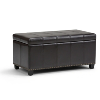 Simpli Home Closeout! Amelia Ottoman In Black