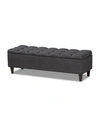 Furniture Brette Ottoman In Charcoal