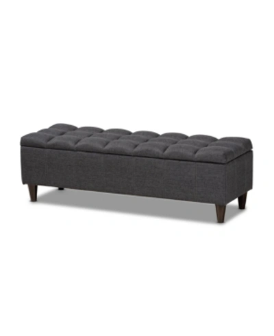 Furniture Brette Ottoman In Charcoal