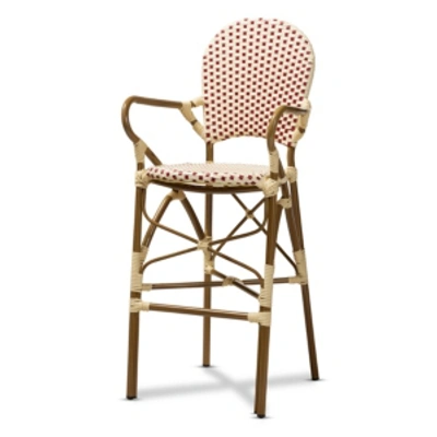 Furniture Marguerite Outdoor Bar Stool In Red