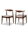 Furniture Amato Mid-century Modern Dining Chair, Set Of 2 In Light Grey