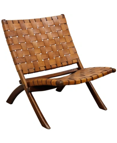 Stylecraft Charles Accent Chair In Dark Brown