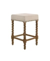 Carolina Classics Bailey 24" Counter Stool In Oak Linen