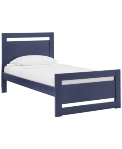 Inspire Q Glover Rectangular Cut Out Panel Bed In Blue