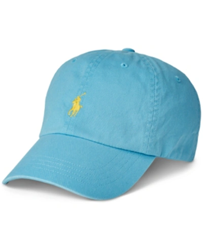 Polo Ralph Lauren Cap In French Turqouise With Pony Logo-blues In Cabana Blue