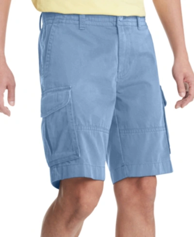 Tommy Hilfiger Mens Multiple Pockets Regular-fit Cargo Shorts In Captains Blue