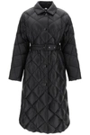 BURBERRY BURBERRY MABLETHORPE LONG DOWN JACKET WITH BELT