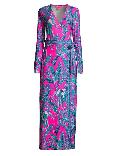 Lilly Pulitzer Marseilles Print Wrap Maxi Dress In Mandevilla Pink Talk  Story To Me | ModeSens