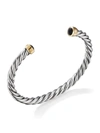 DAVID YURMAN MEN'S CABLE BRACELET IN STERLING SILVER & 18K YELLOW GOLD WITH BLACK ONYX,400013343656