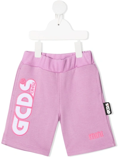Gcds Babies' Logo-embellished Shorts In Purple