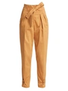 A.l.c Karey Belted High-rise Pants In Brown