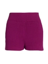 Helmut Lang Women's Rib-knit Shorts In Plum