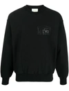 Aries Black Jersey Sweatshirt With Logo Print