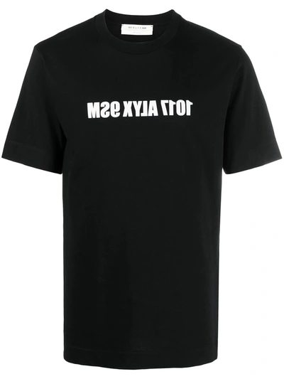 Alyx Mirrored Logo Long Sleeve T-shirt In Nero