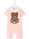 MOSCHINO TEDDY BEAR EMBROIDERED ROMPER