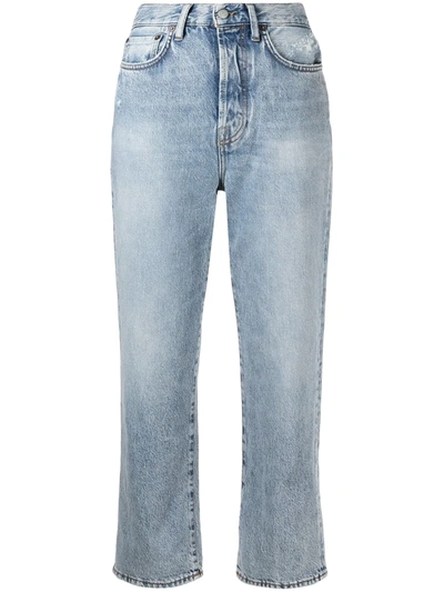Acne Studios Mece Straight-leg Cropped Jeans In Mecelight Blue Trash