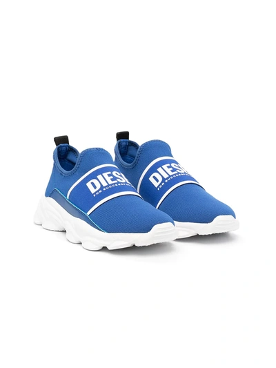 Diesel Kids' S-serendipity Slip-on Sneakers In Blue
