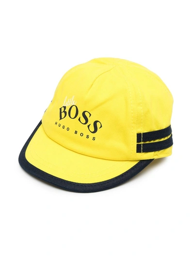 Bosswear Babies' Logo Print Cap In Yellow