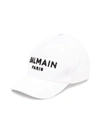 BALMAIN LOGO EMBROIDERED BASEBALL CAP